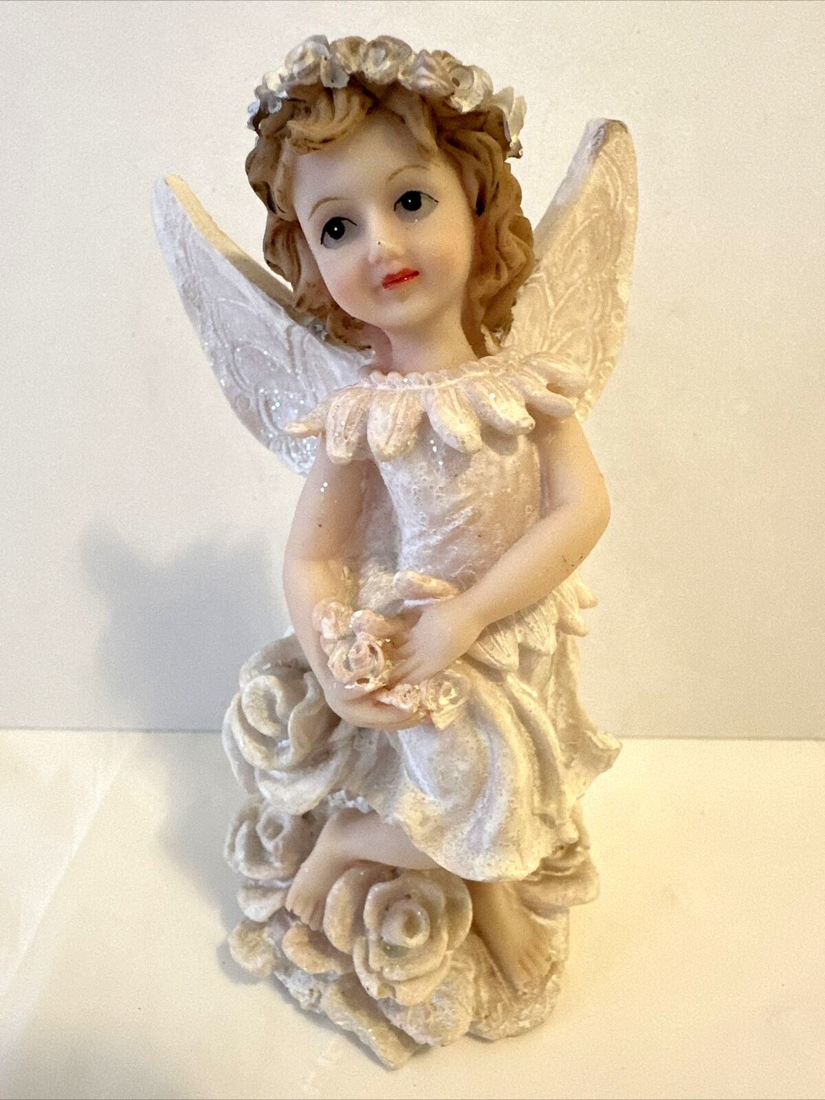 Vintage 1960\'s Fairy In White Dress Figurine 5.5\