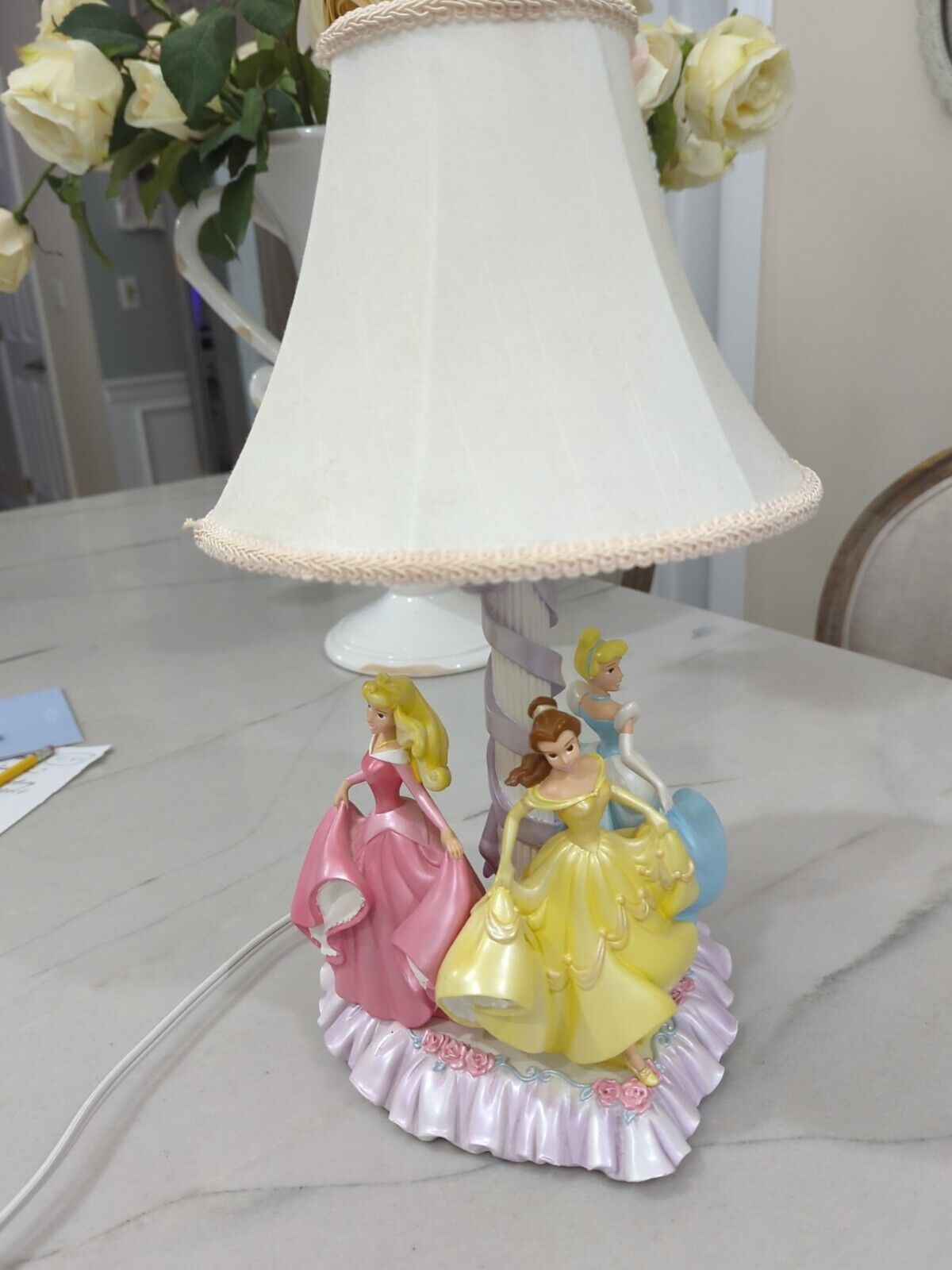 Disney Parks Princess Table Lamp Light  Cinderella Aurora Belle  #27088