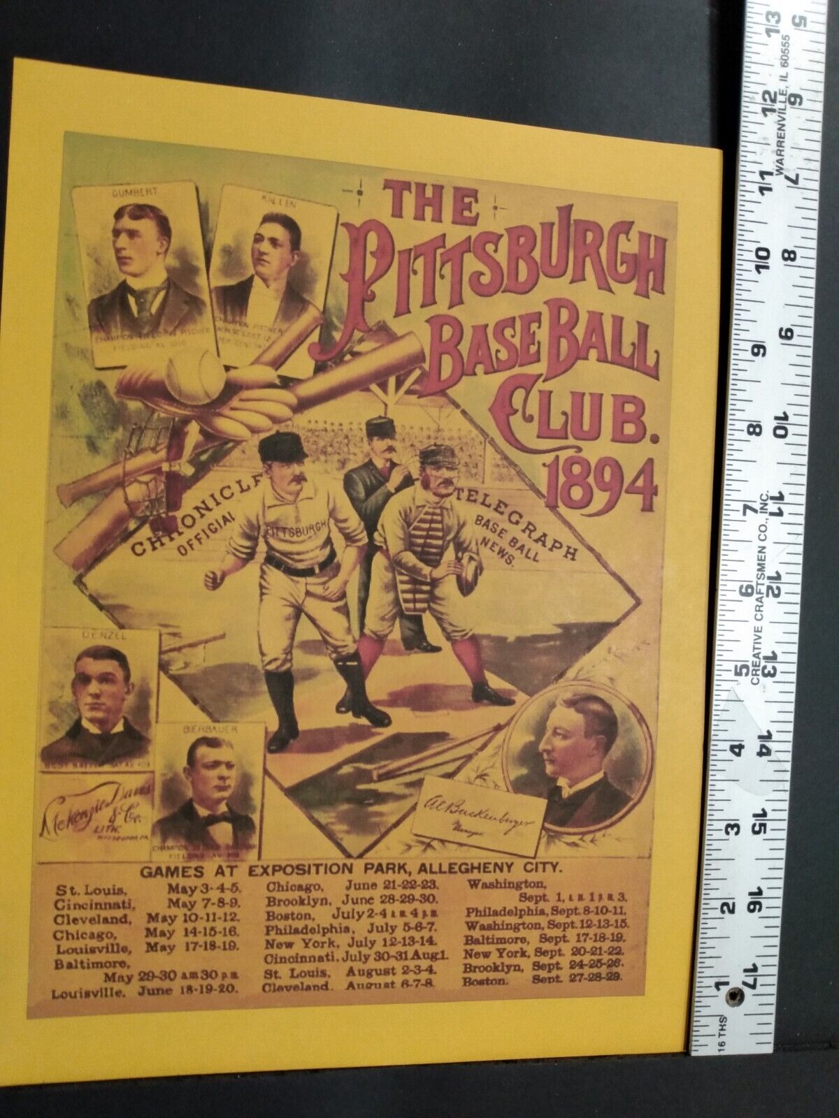 1890s Base Ball Team  Advertising