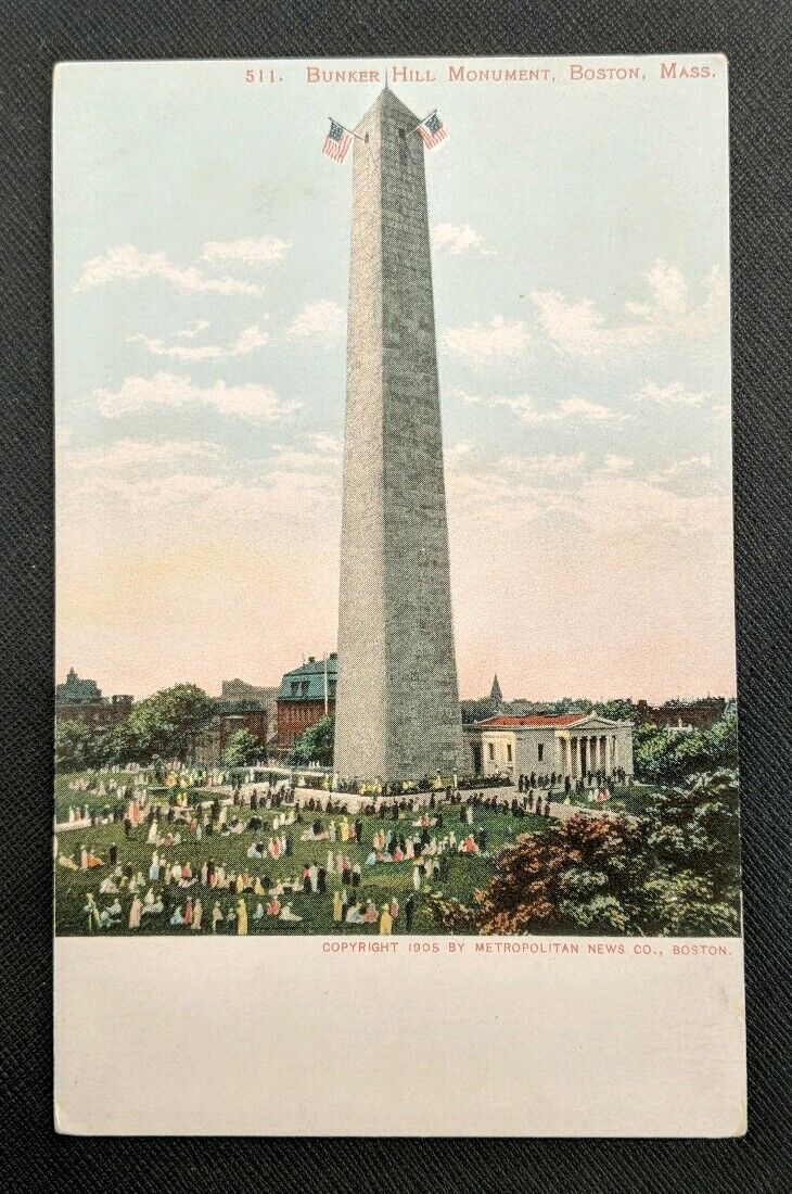 c1900's Unused Bunker Hill Monument Boston Massachusetts Postcard