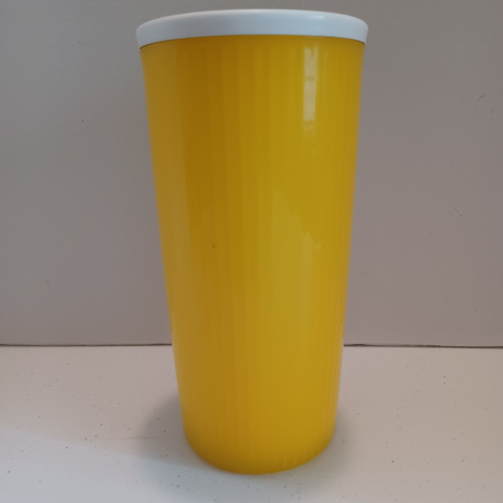 Tupperware Insulated 24 oz. Travel Mug Tumbler #3329 Yellow No Lid 7 1/2 x 3 1/2