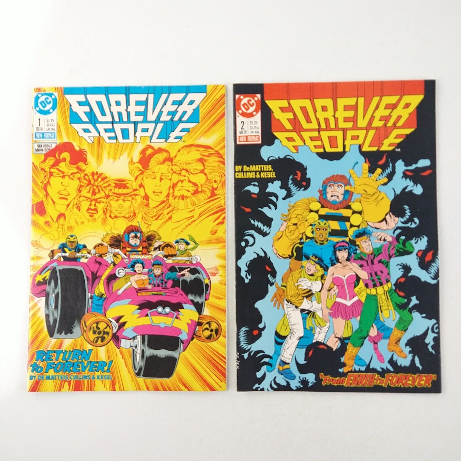 Forever People #1 #2 Lot VF (1988 Marvel Comics)