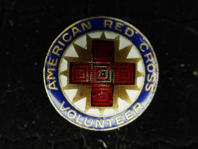 American Red Cross Porcelain Pimback 1 Inch Diameter  T-5