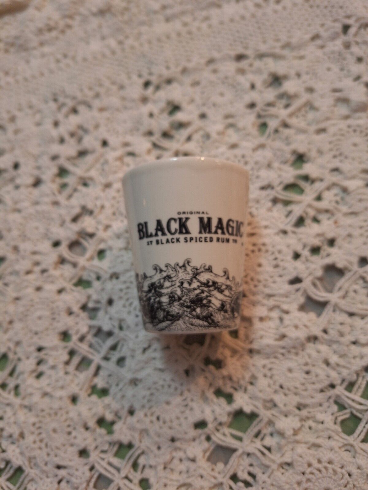 💀Black Magic Spiced Rum Ceranmic Shot Glass | Skull Inside |  💀