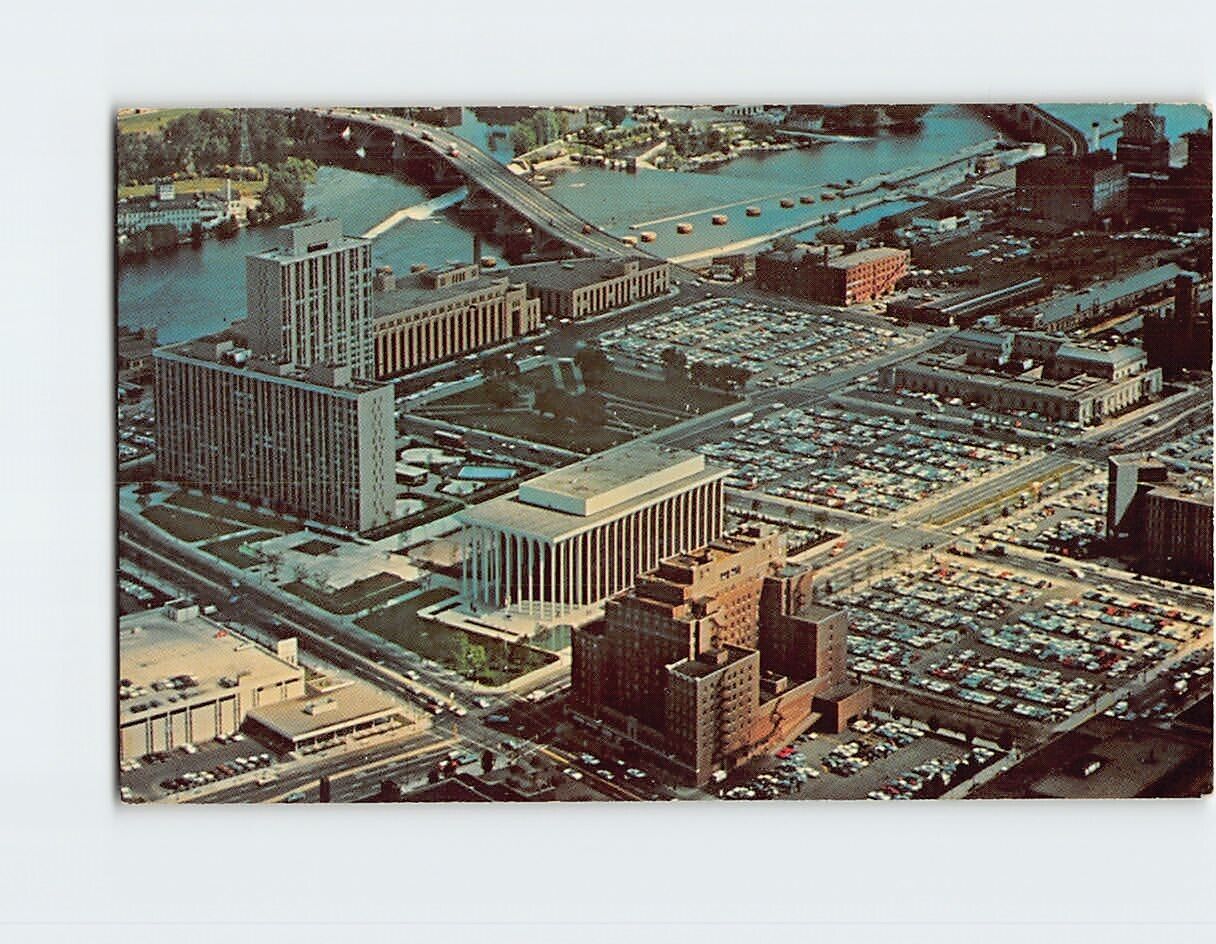 Postcard Aerial View of Minneapolis Minnesota USA