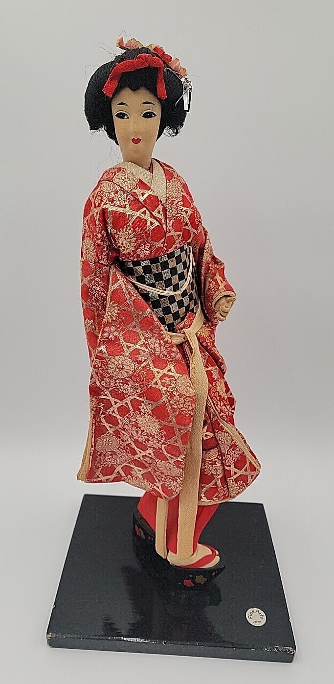 Vintage 1950 Japan Fine Arts Geisha Folk Art Doll 18\