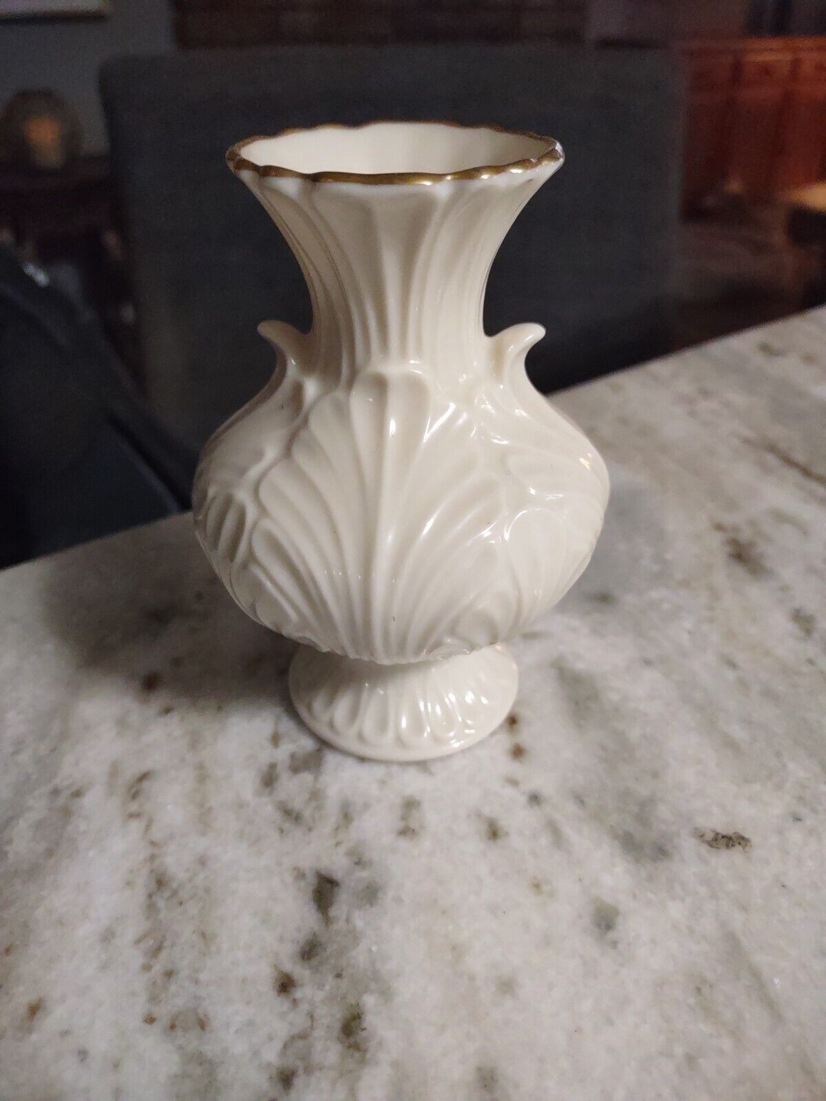Vintage Lenox 24k Gold Trim Elfin Collection Small Porcelain Bud Vase