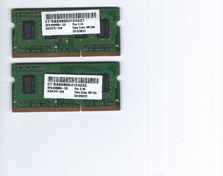 4GB 2X2GB 1333 Mhz DDR3 PC3 for Laptop Samsung RAM Memory