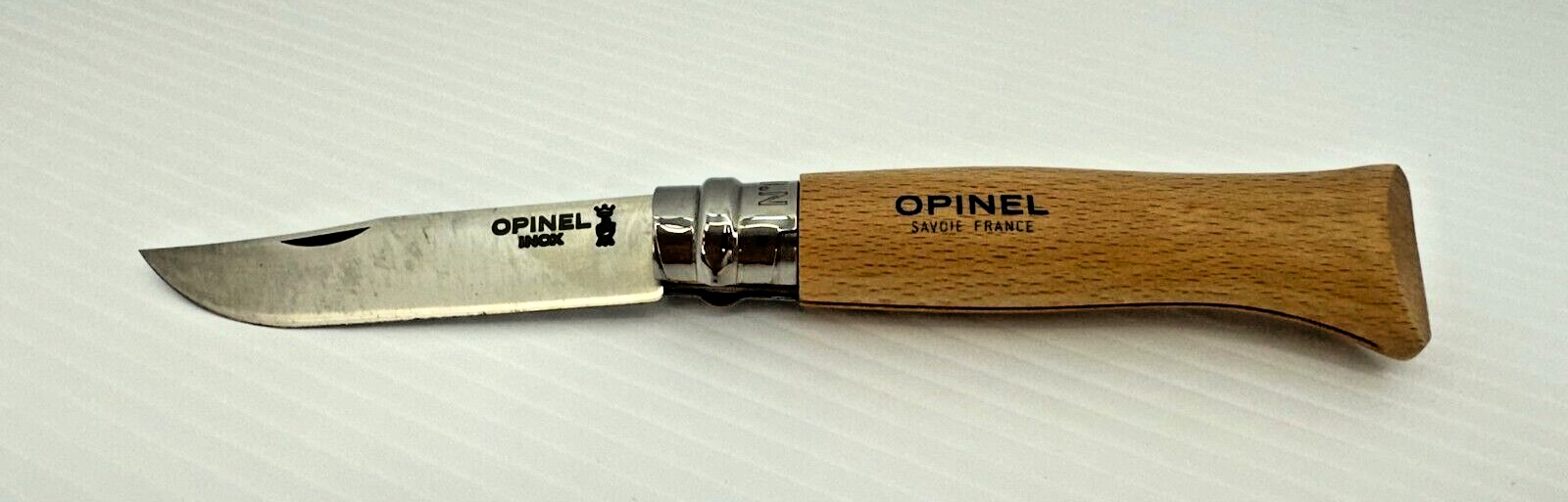 Opinel No. 8 French Folding Knife Wood Handle Stainless Steal Blade Pocket Knife