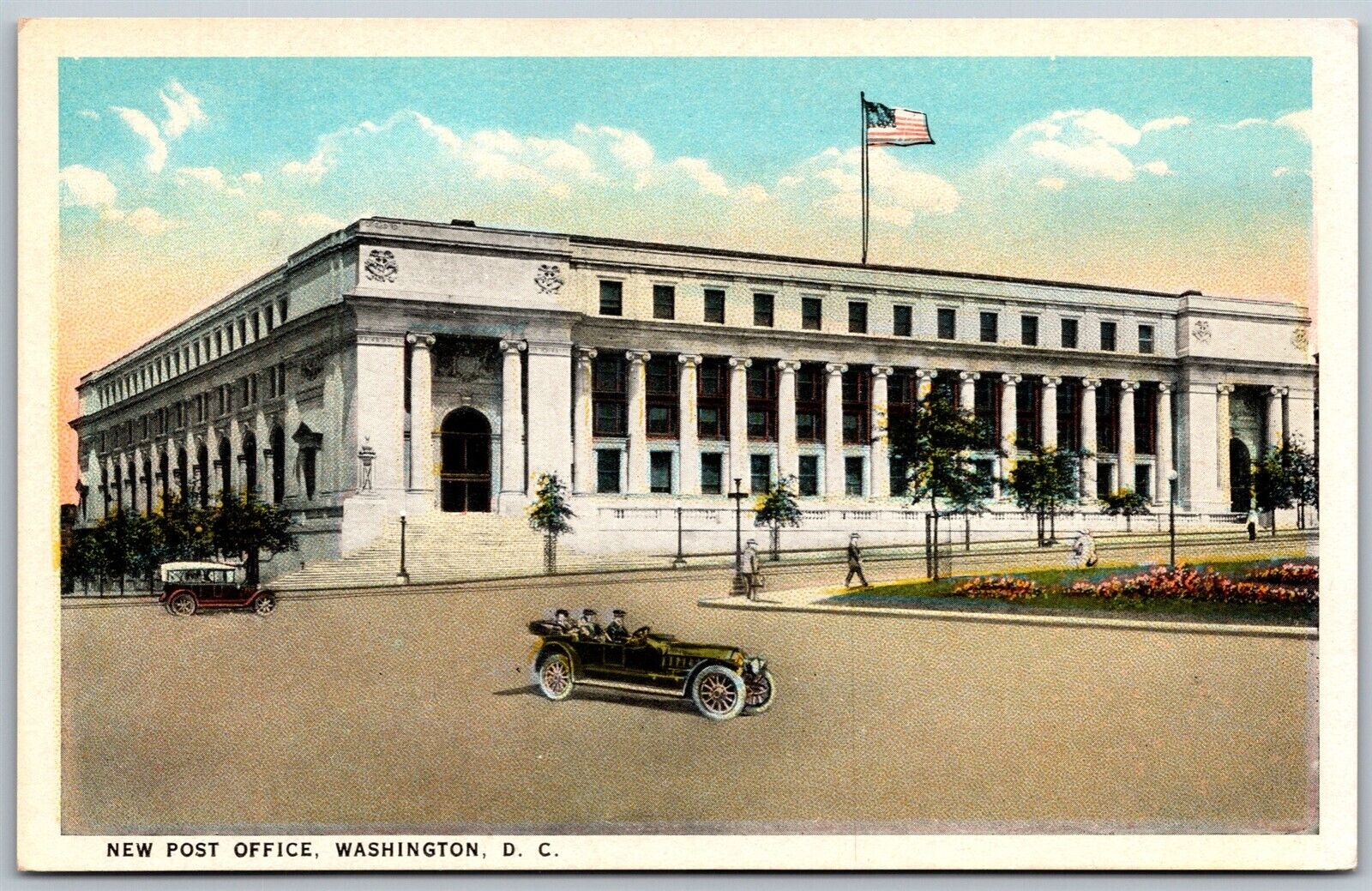 Vtg Washington DC New Post Office 1920s Old View White Border Unused Postcard