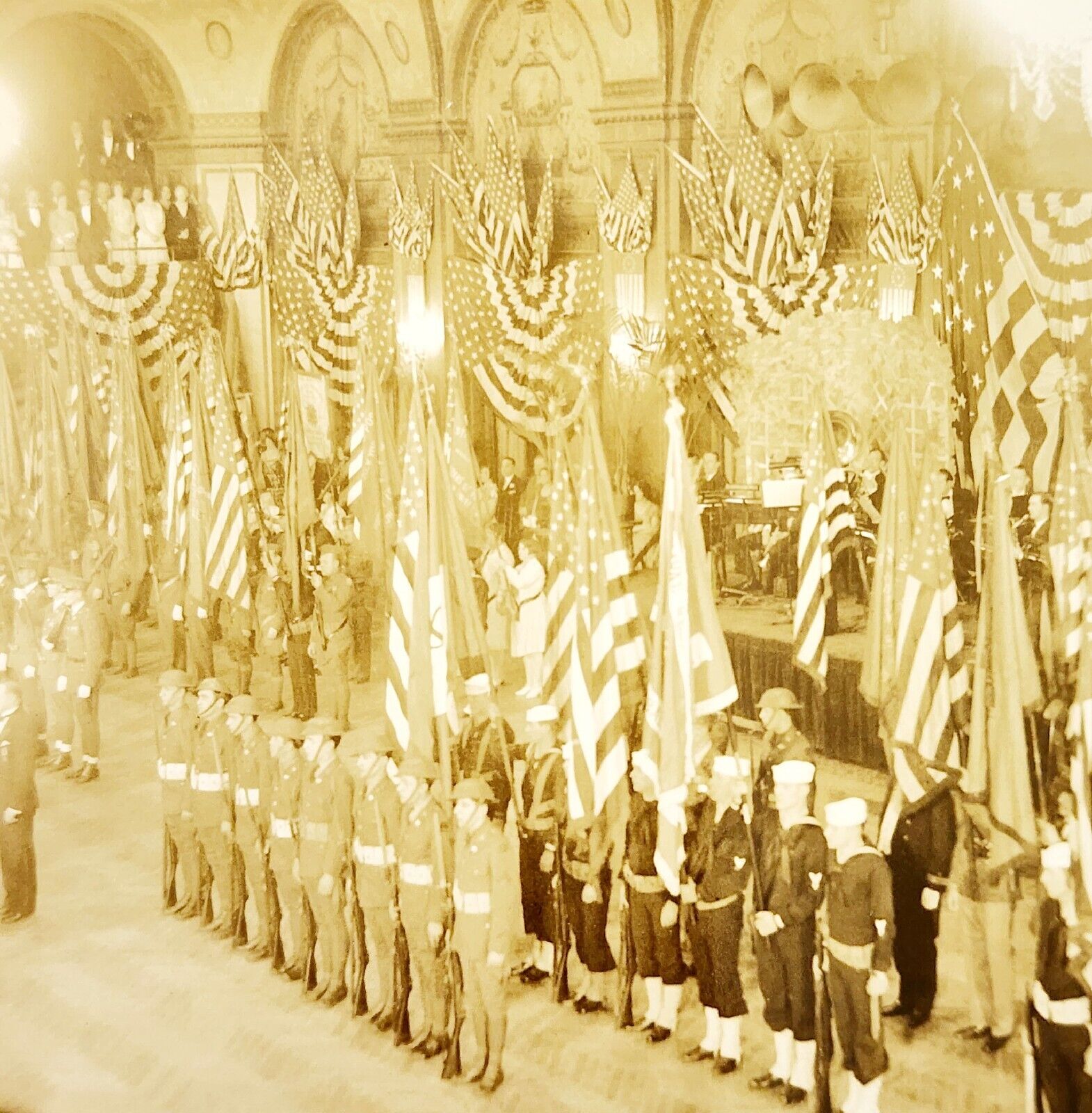 Military WW1 Ceremony Inauguration At White House Real Photo 1910s-20s DWS5C