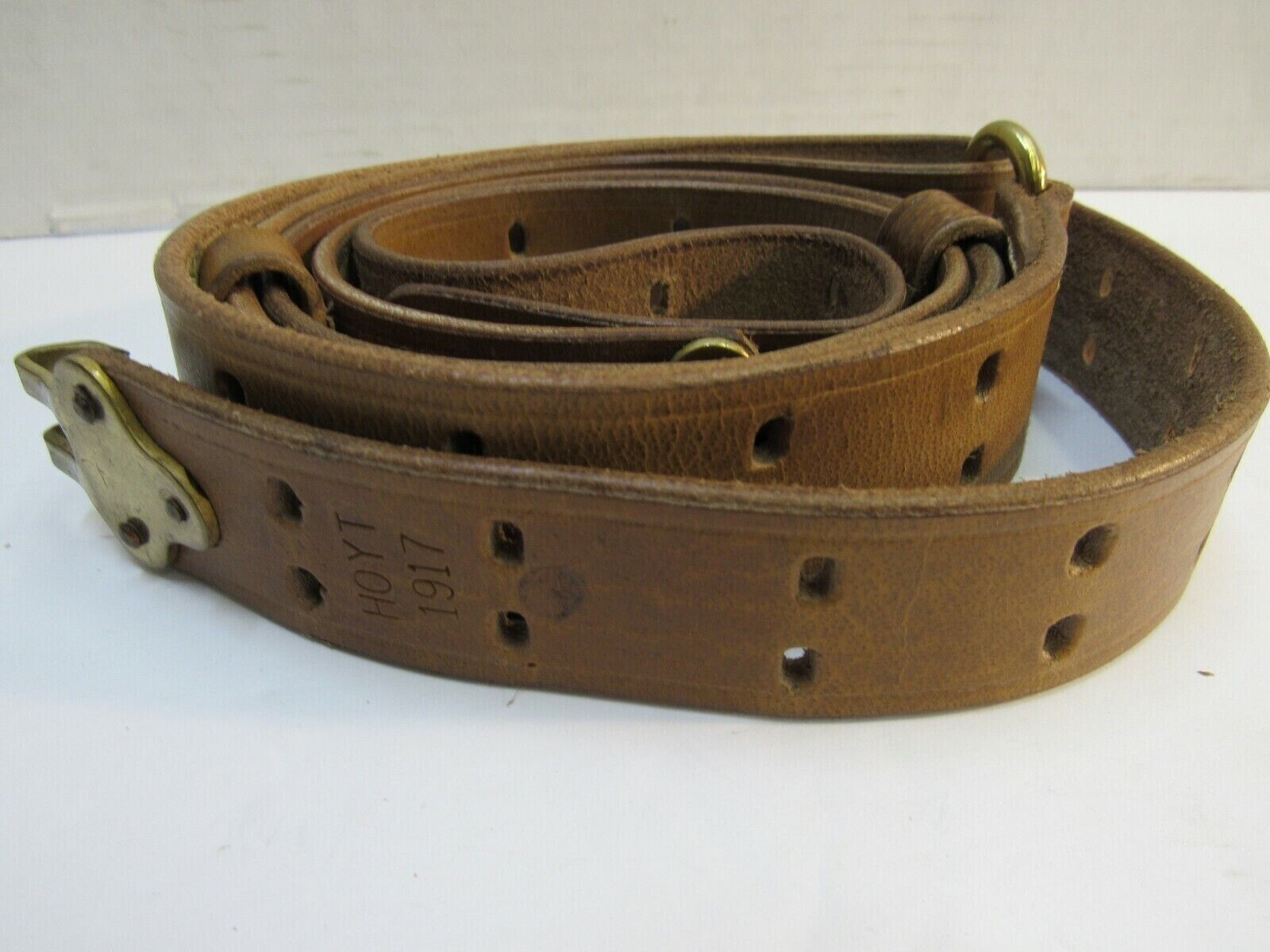 WWI US M1907 Leather Sling M1903 Springfield Marked HOYT 1917 REPRO M1917