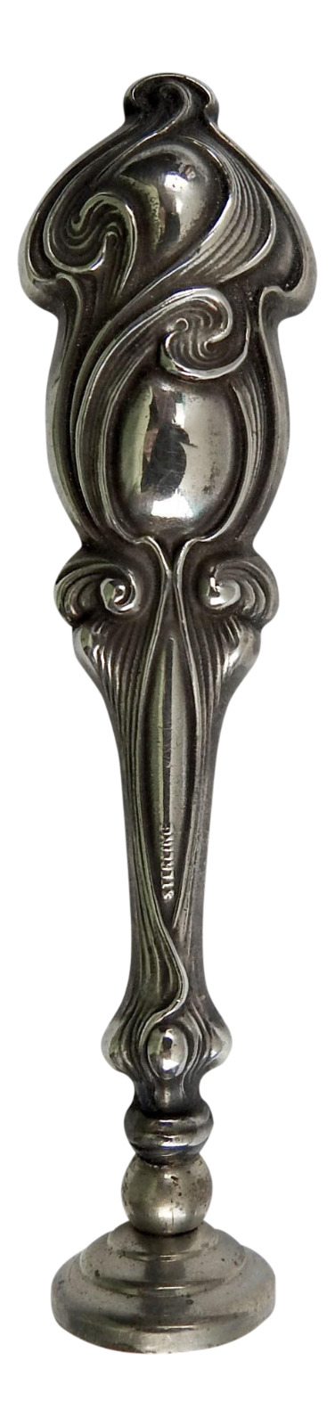 Antique Victorian Art Nouveau Sterling Silver Wax Seal NOS
