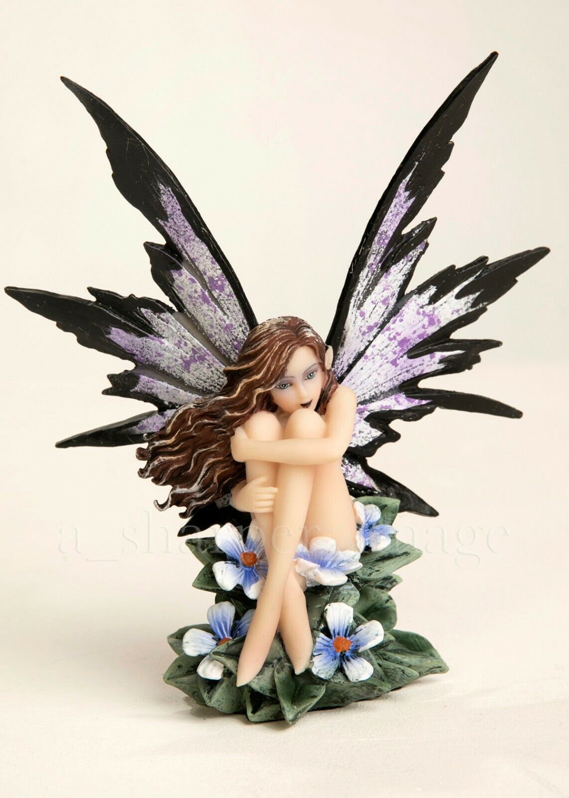Artist Amy Brown Pretty Periwinkle Faery Nude + Flowers Fairy 6\