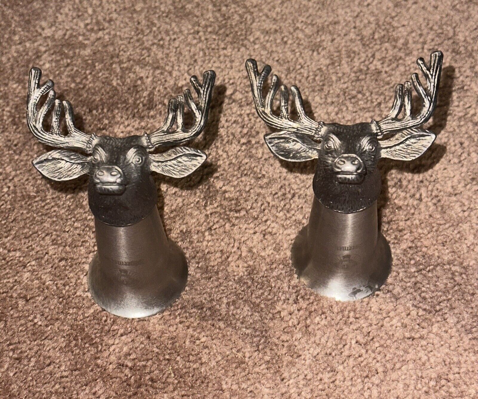 Pair Of Deer Jagermeister Pewter Shooter Stag Deer Buck Head Shot Glass (2 Pack)