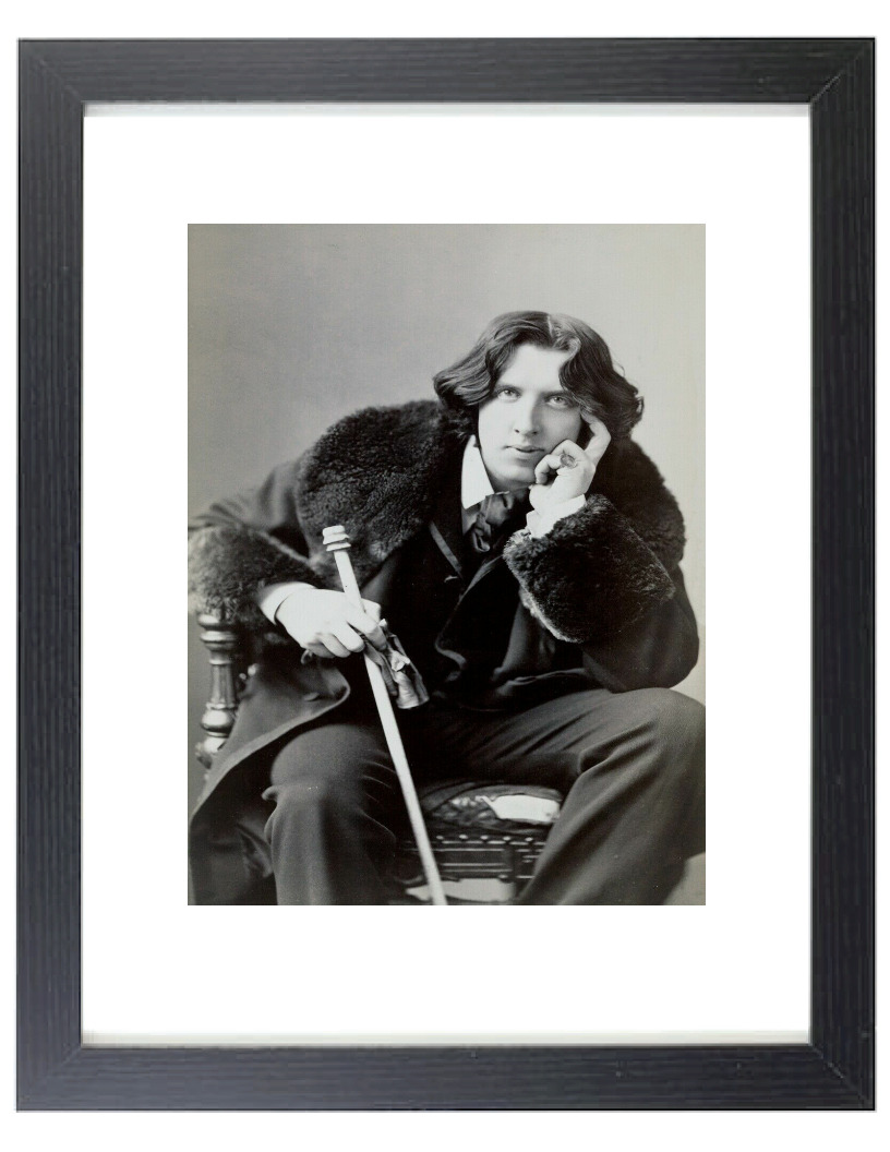 Irish Poet Oscar Wilde Classic 1882 Portrait Matted & Framed Picture Photo