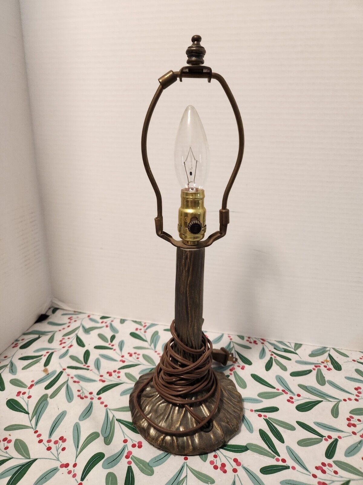 Vintage Bronze Finish Cast Metal Lamp Base 