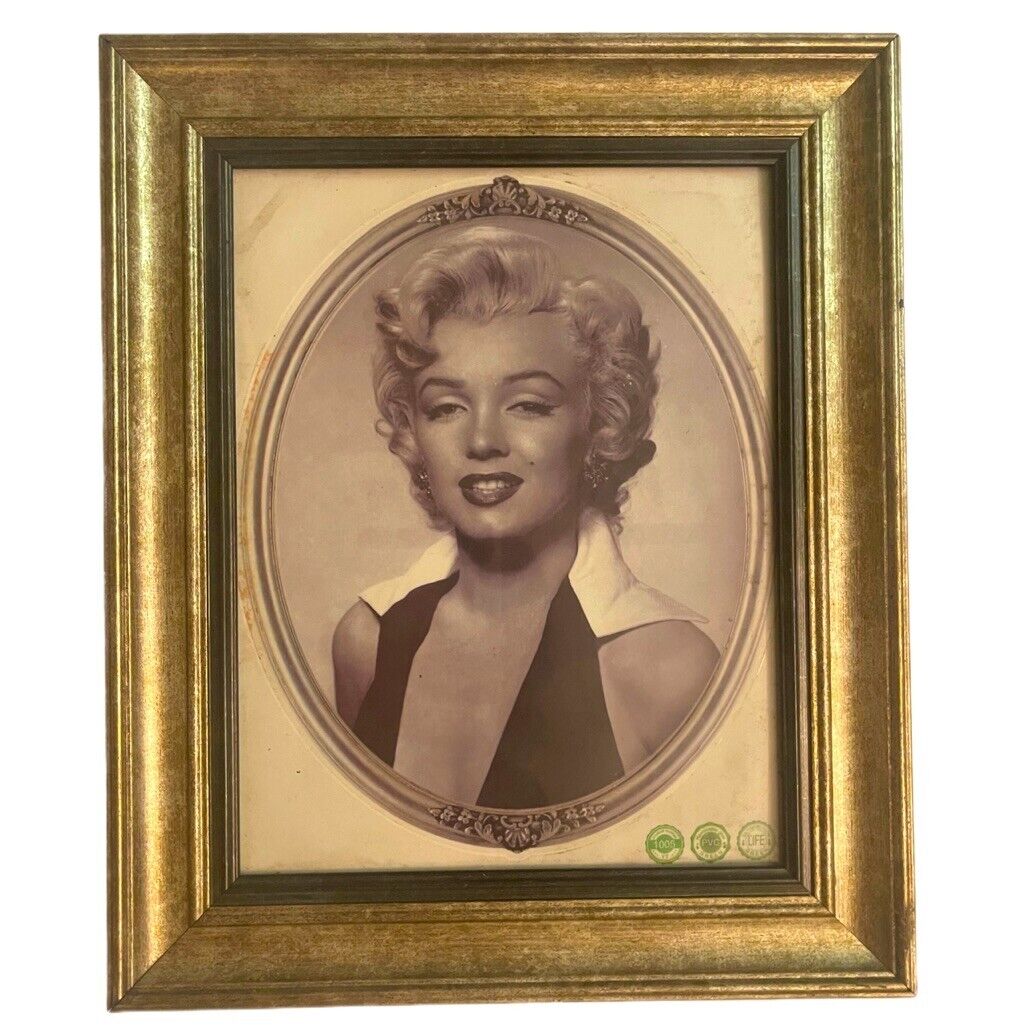 Framed Portrait of Marilyn Monroe - Appears Vintage - 8.5x11”