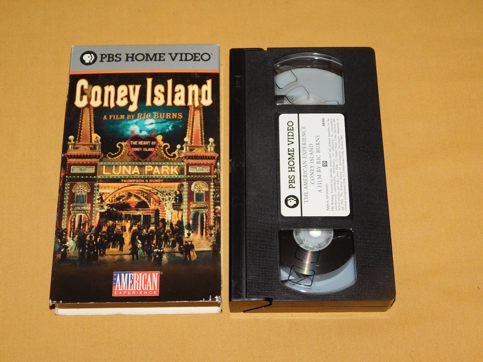 VINTAGE 1991  PBS HOME VIDEO CONEY ISLAND NEW YORK  LUNA PARK VHS TAPE