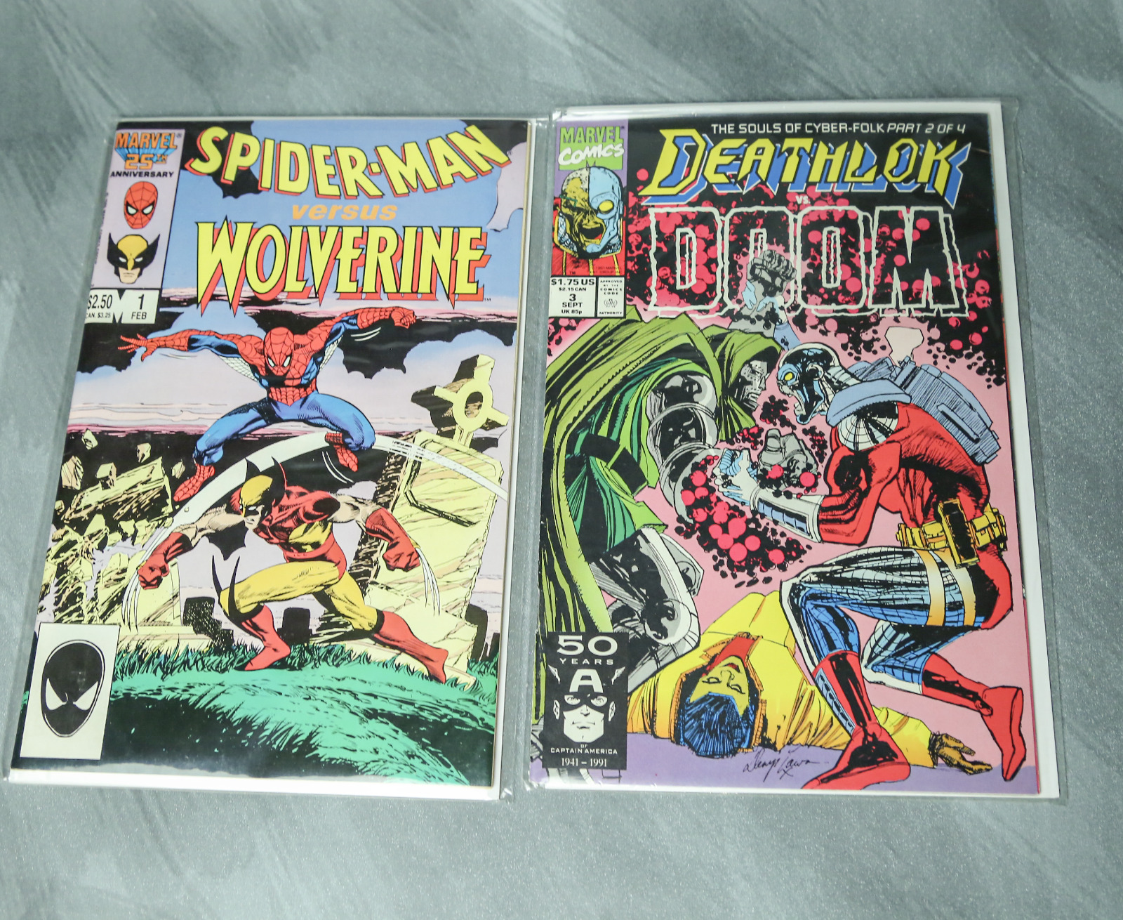 Spider-Man Vs. Wolverine #1 Marvel 1987 Deathlok vs Doom comic book lot