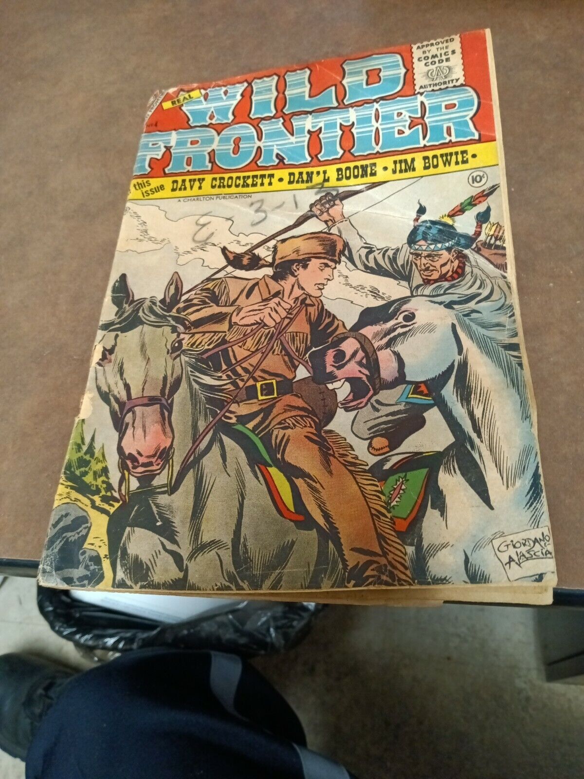 Wild Frontier #4 Charlton Comics 1956 Crockett Boone Bowie silver age western