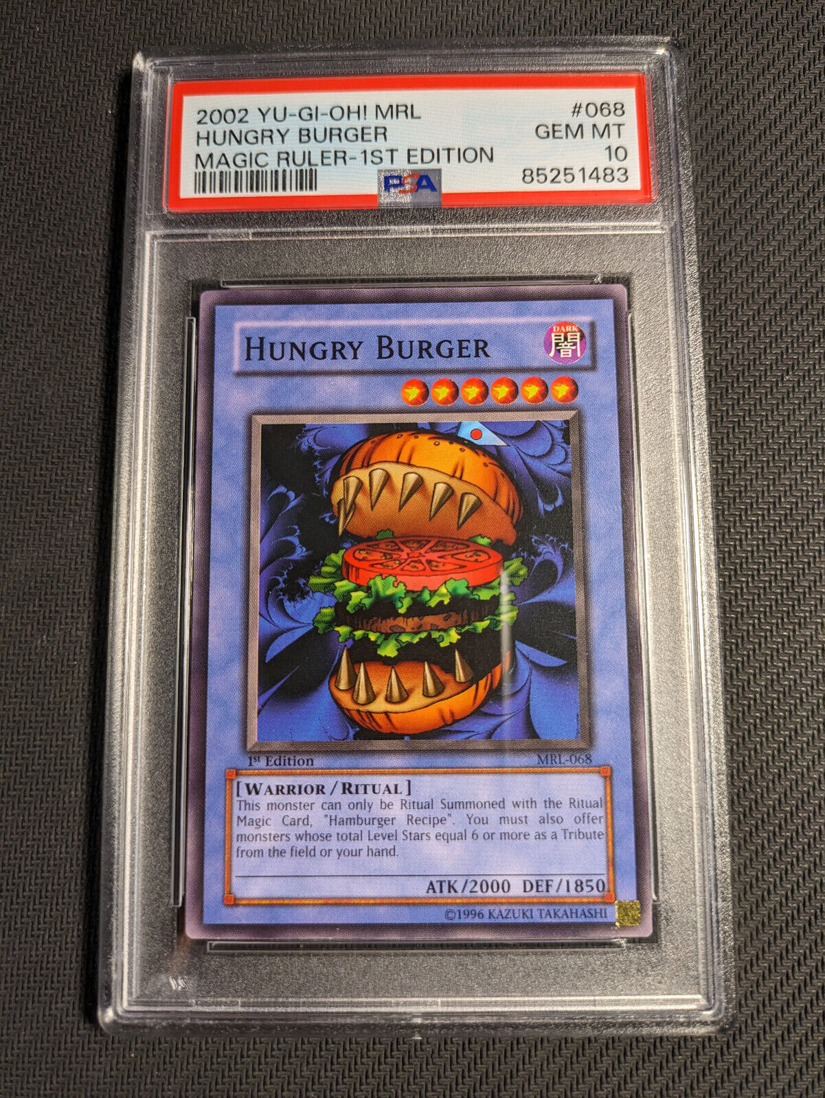 Yugioh Hungry Burger MRL-068 1st Edition PSA 10 Gem Mint