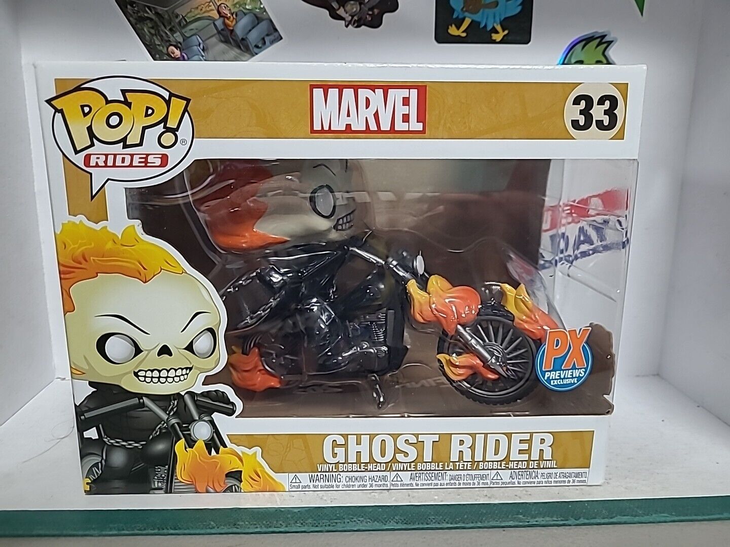 Funko Pop Rides Marvel Ghost Rider #33 (Px Exc) 6 inch Vinyl Figure 
