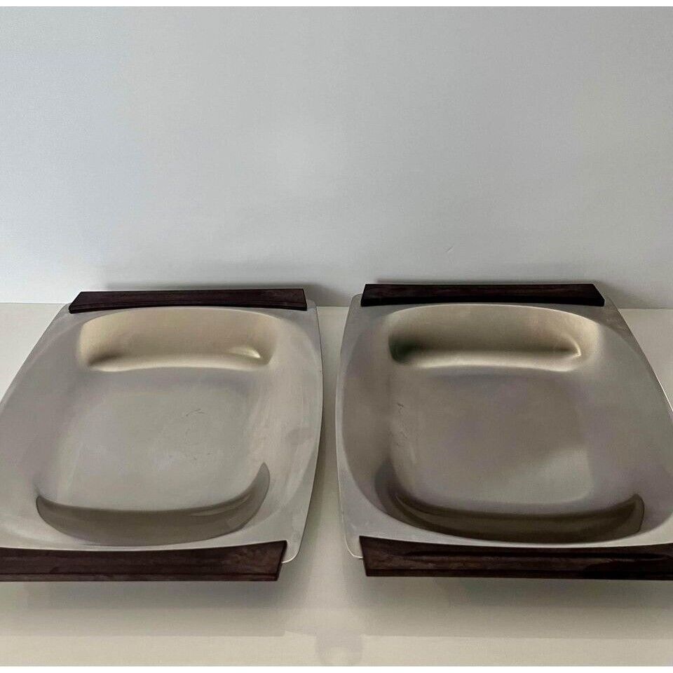 Vintage MCM Stainless Steel Serving Bowls/Trays by SELANDIA Denmark