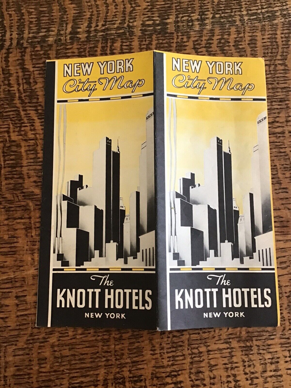 Vintage New York City Map Circa 1936 The Knott Hotels