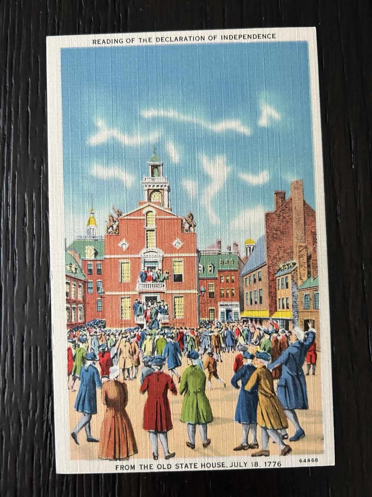 Reading The Declaration Of Independence Animation Postcard 1920s