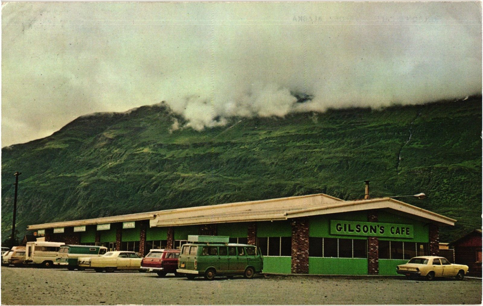 Gilson\'s Cafe Advertising Valdez Alaska Chrome Postcard c1986