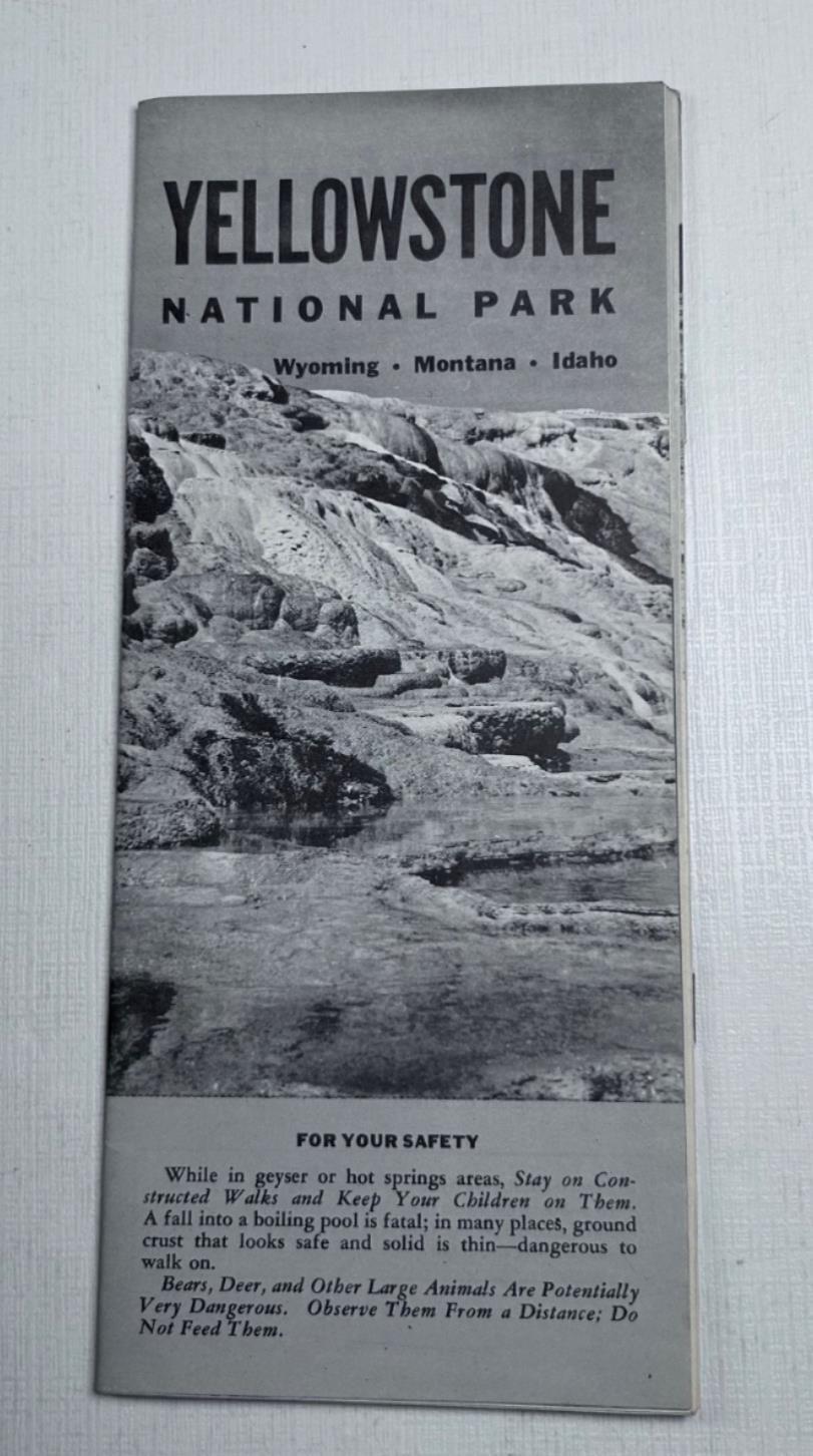 Yellowstone National Park Vintage Travel Brochure 1958 
