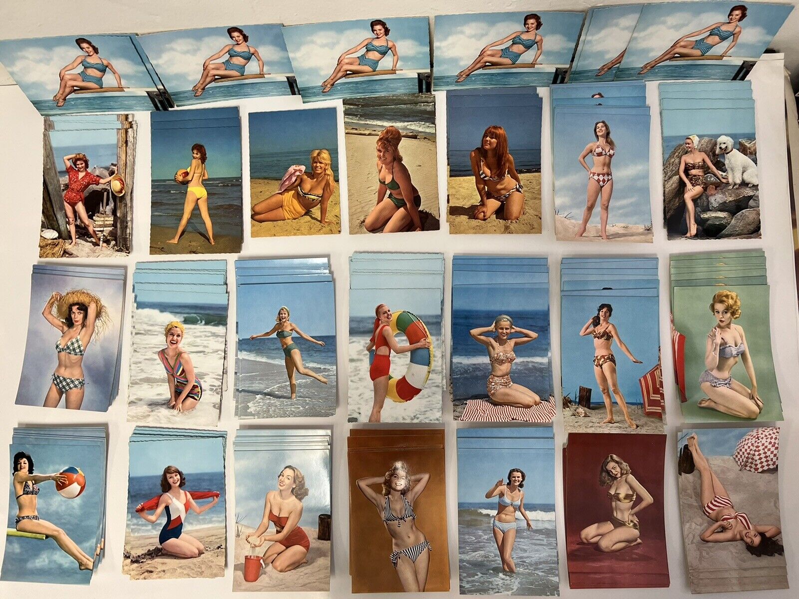 Postcard Lot of 192 Pinup Risqué Bikini Girl EXTREMELY RARE POSTCARD For Resale