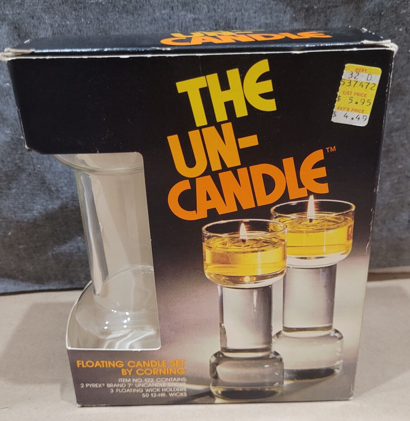 VINTAGE CORNING THE UN- CANDLE NEW IN BOX
