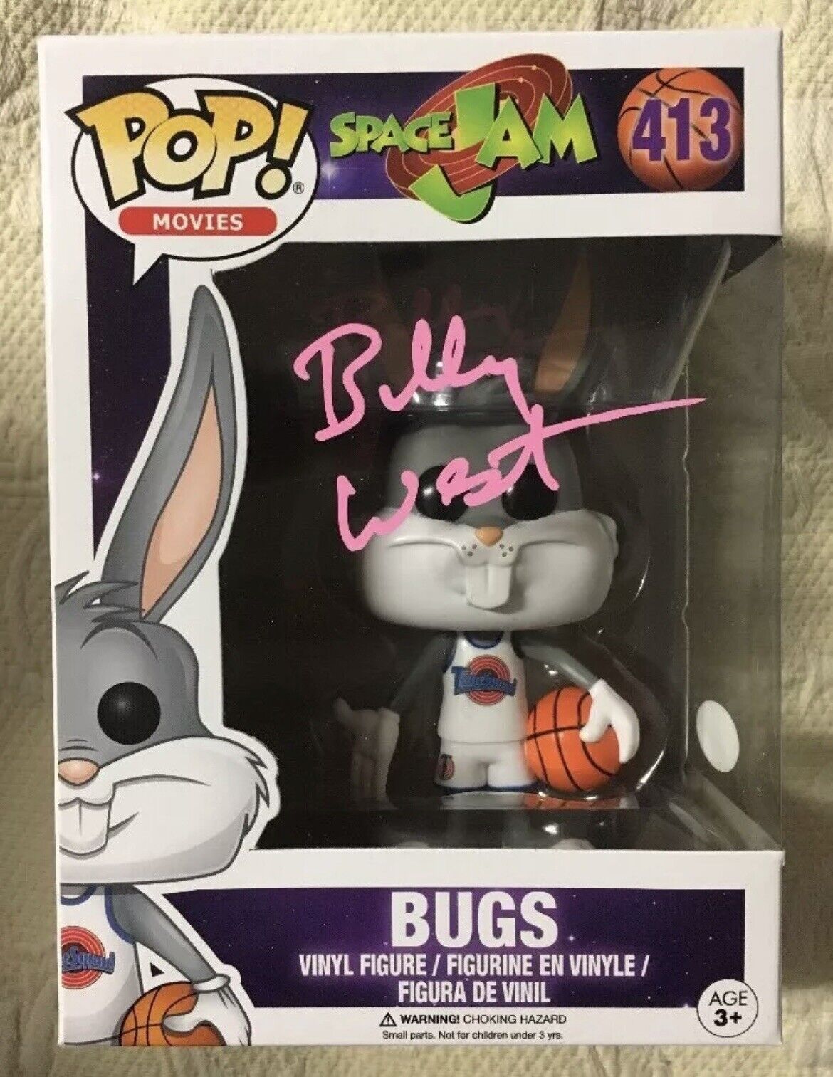 Billy West SIGNED Space Jam #413 Bugs Bunny Funko Pop Figure JSA COA 