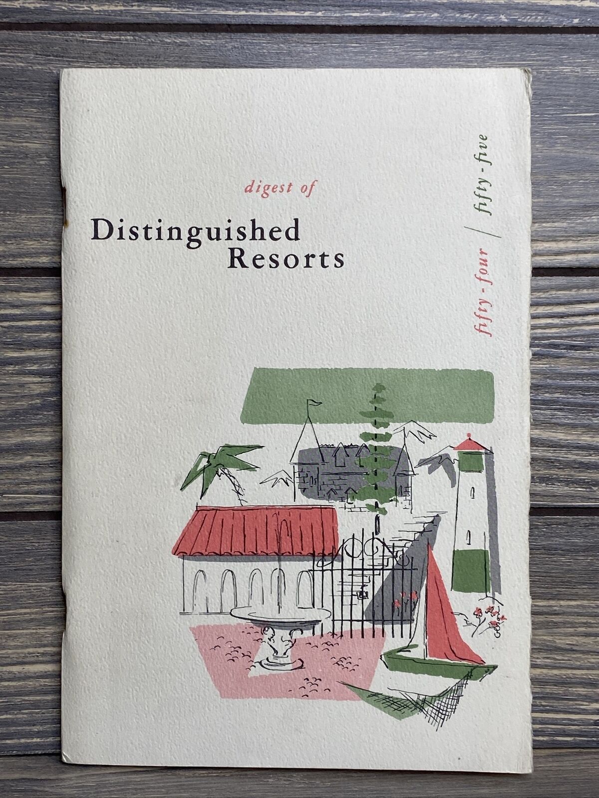 Vintage Brochure Booklet Digest Of Distinguished Resorts 1954-1955