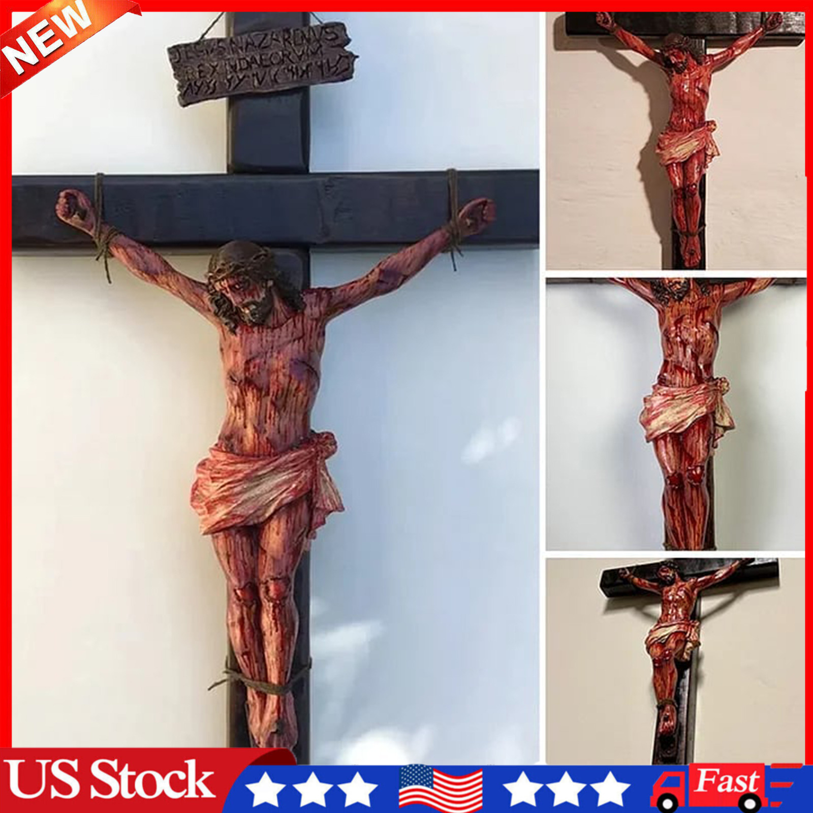 Realistic Crucifix Christ Wound For Meditation,Wall Cross,Domestic Altar Arts