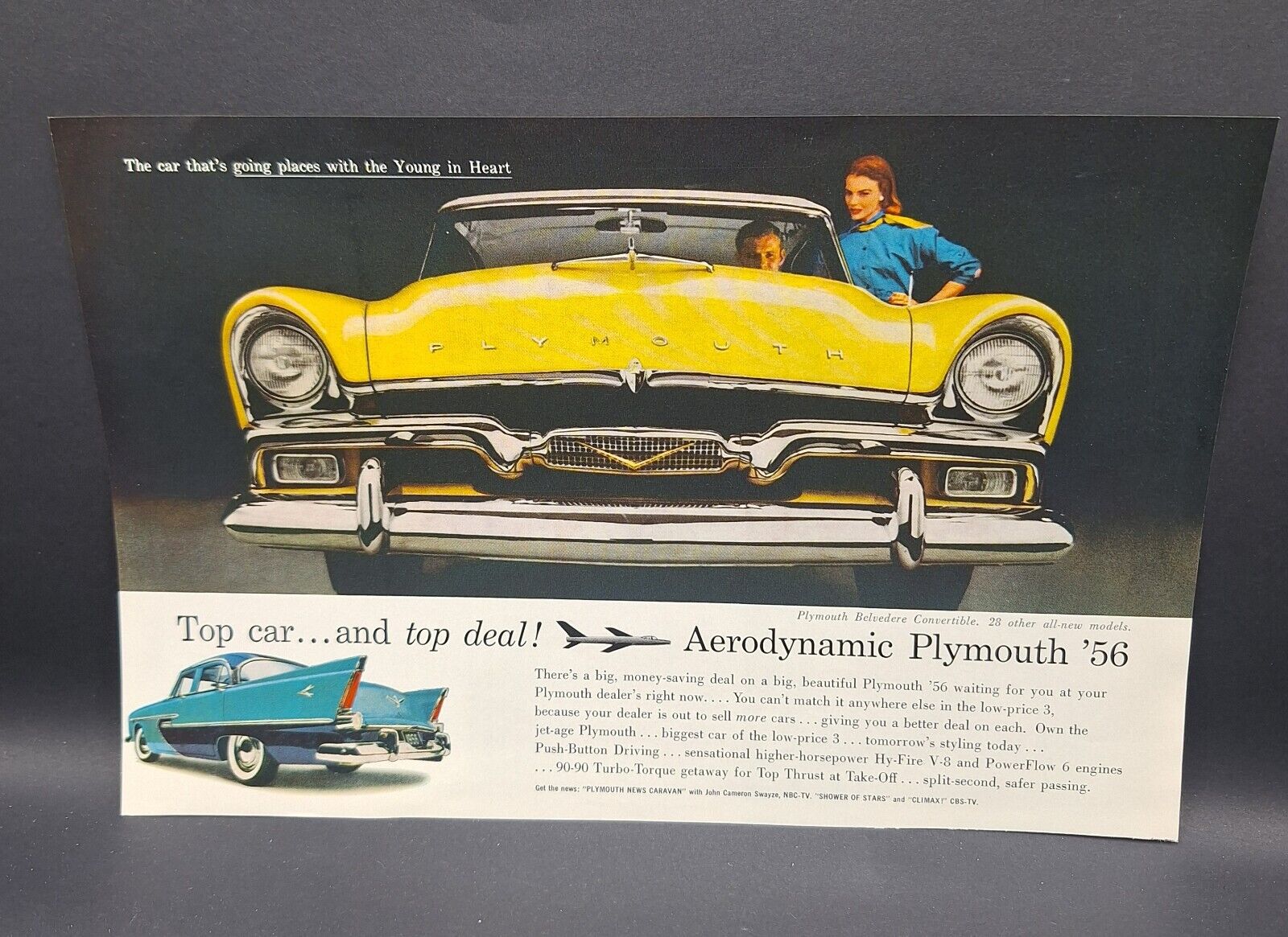Vintage Plymouth 40s-50s-60s Single Page Print Advertisements Plymouth
