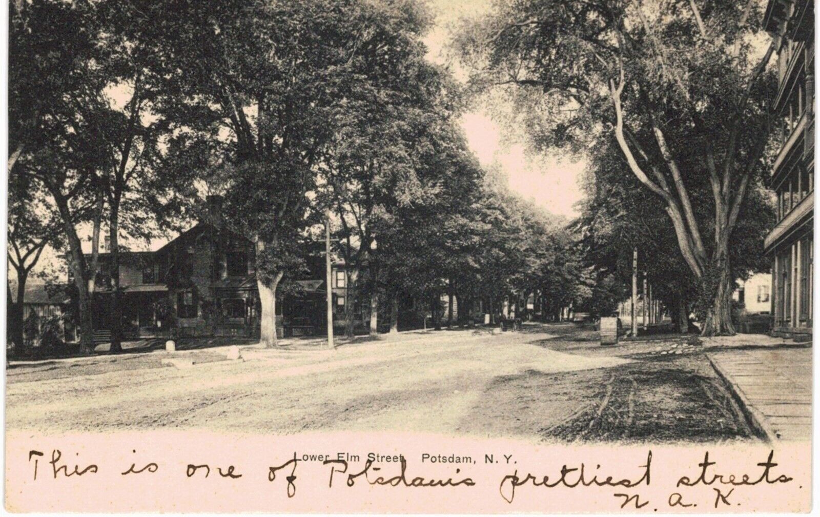 Potsdam Lower Elm Street  1901 NY 