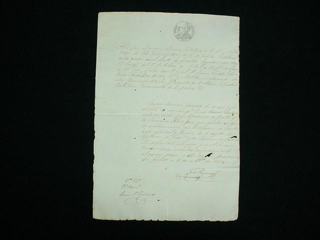 NobleSpirit {3970} Puerto Rico 1854 Goverment Document Signed by Jose Moyanoff