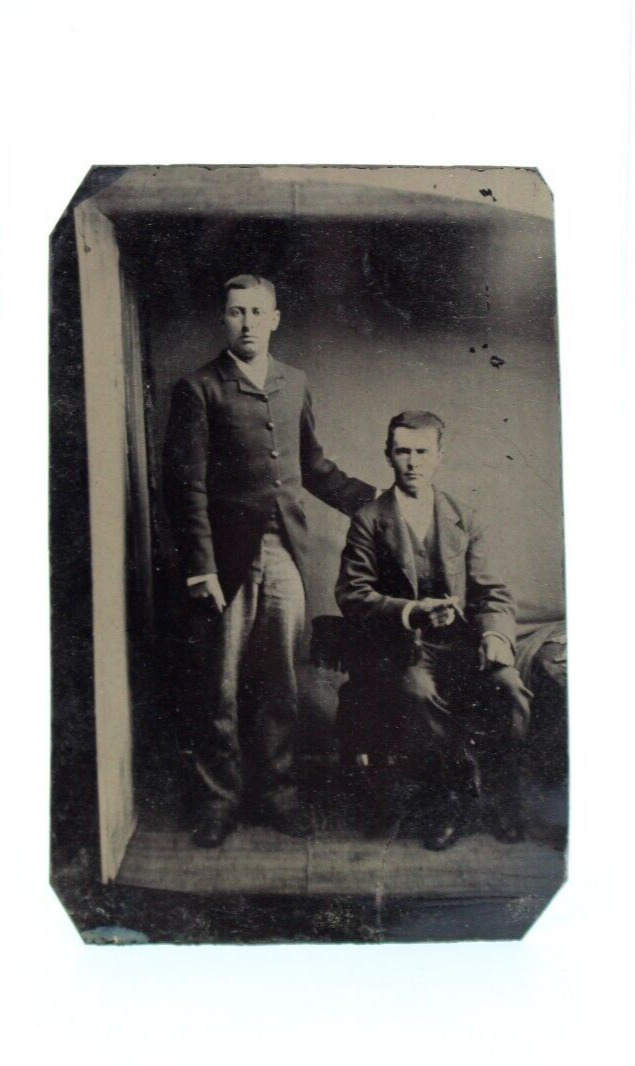 Man Rubbing Back Secret Gay Lovers Photo Antique Tintype Gay Int