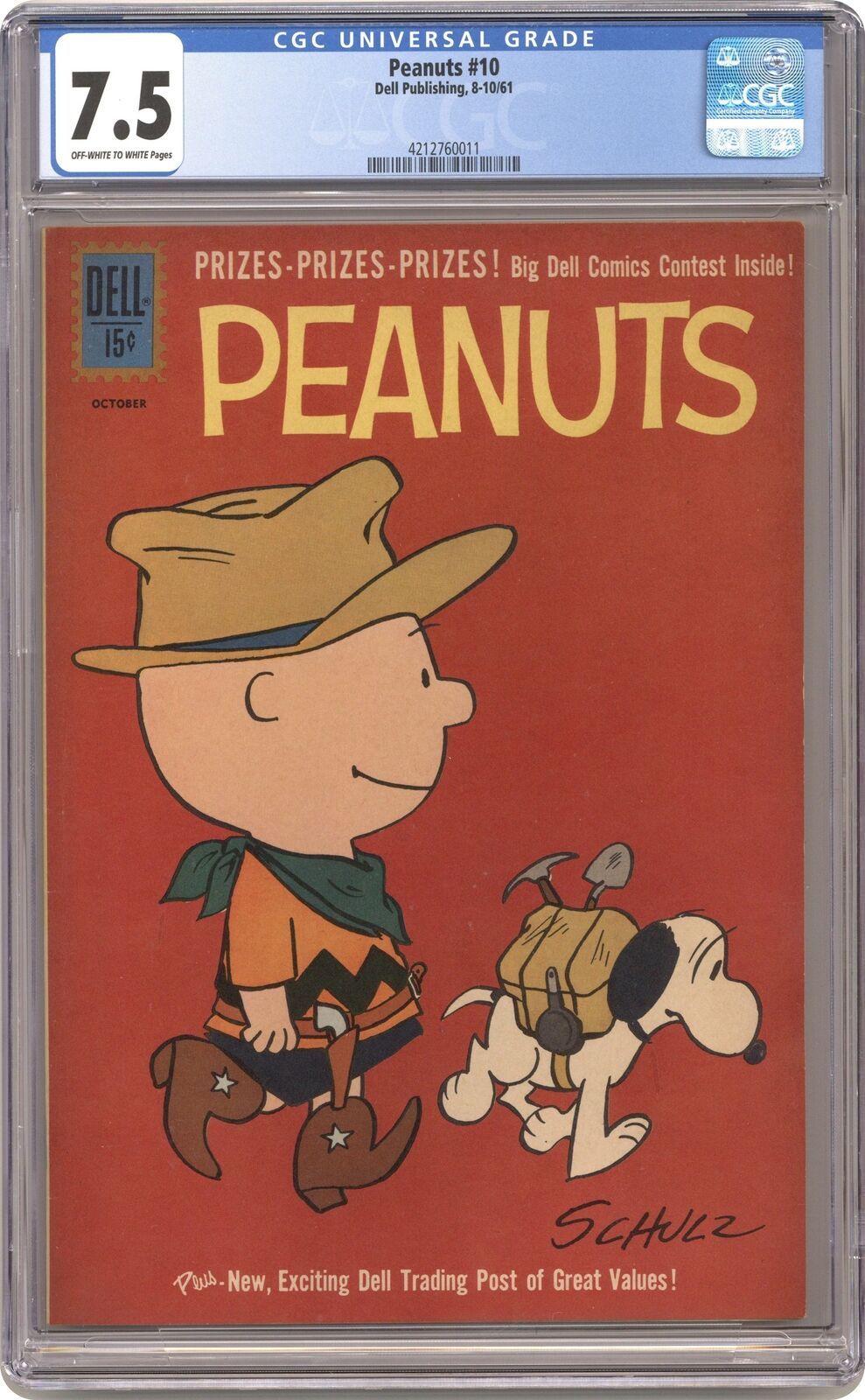 Peanuts #10 CGC 7.5 1961 4212760011