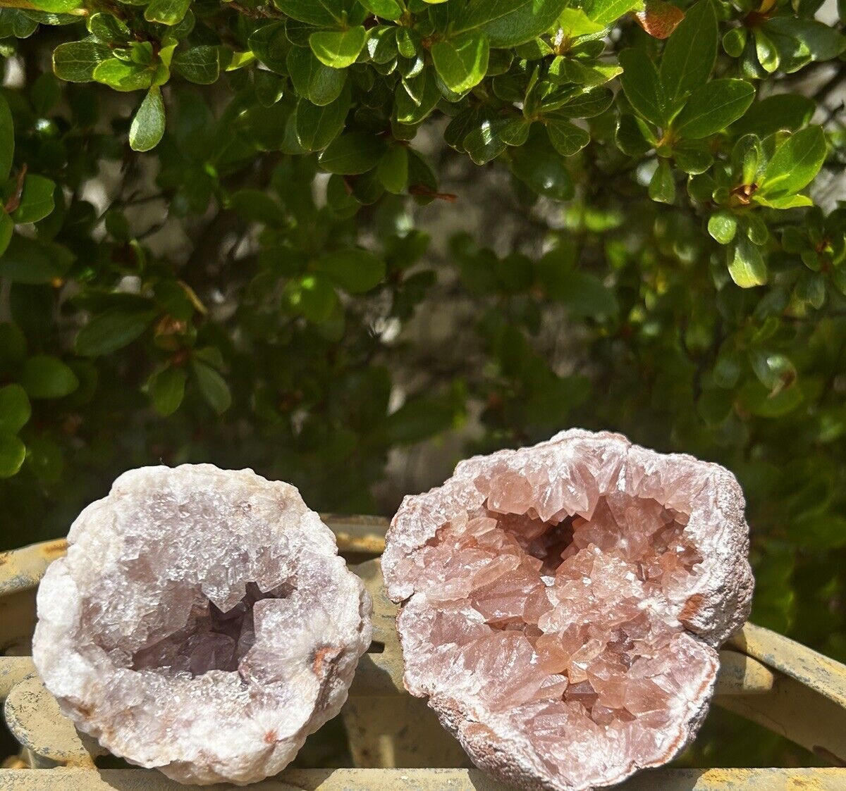 Pink amethyst geodes-2