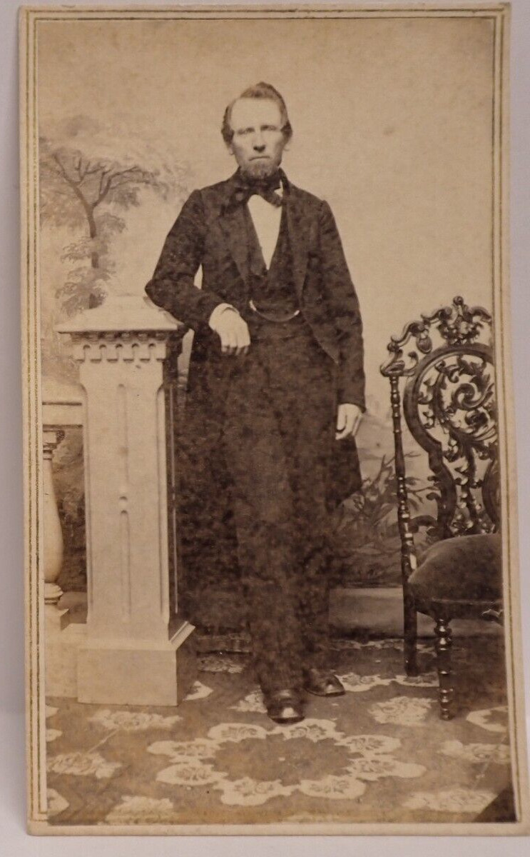 Antique CDV Carte De Visite Photo c1860's Unidentified Gentleman ~B F Howland Co