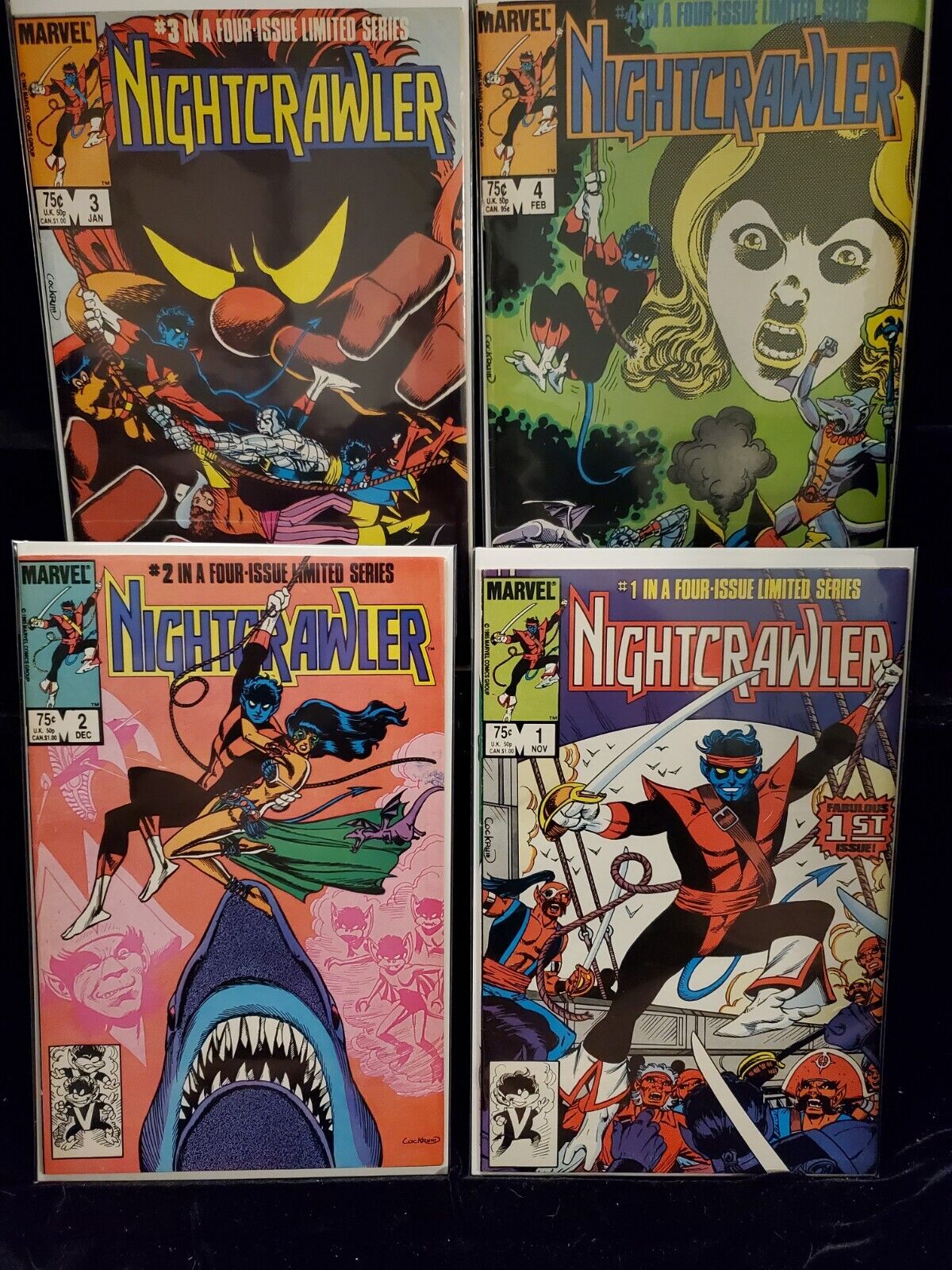 NIGHTCRAWLER #1-4 Complete Set, Marvel Comics (1985) 