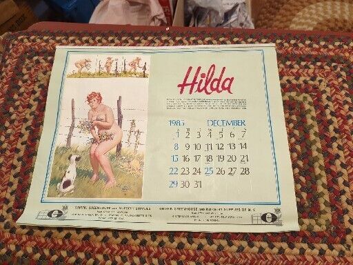 Vintage Novelty Calendar 85-86 Griffin Greenhouse Nursery Tewkesbury Mass Albany