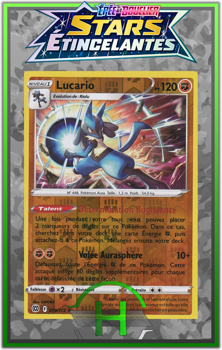 Lucario Reverse - EB09:Shining Stars - 079/172 - Pokemon Card FR New