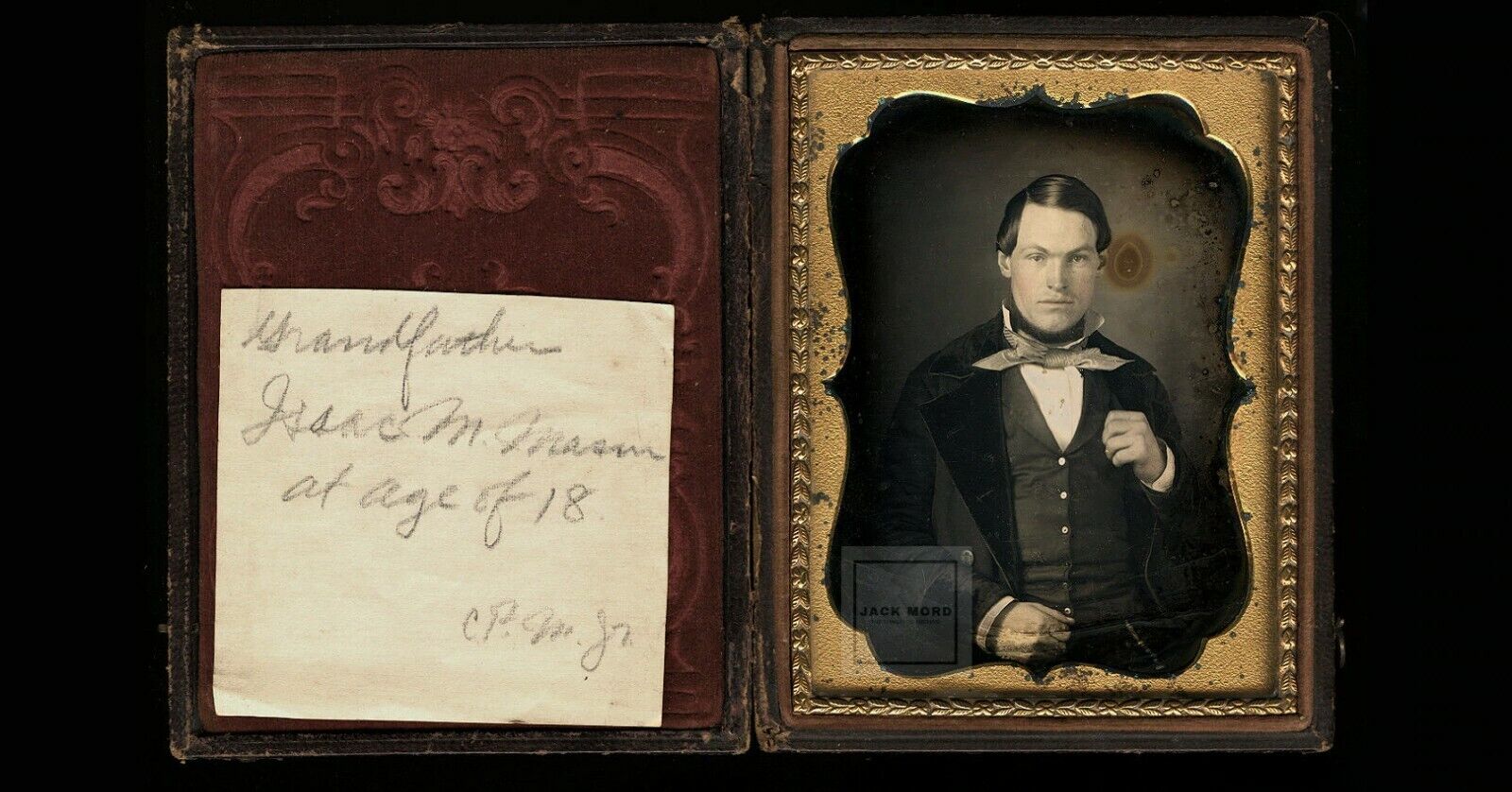 1/4 Dag ID'd Missouri River Ship Captain 18YO Isaac Mason 1840s St Louis History