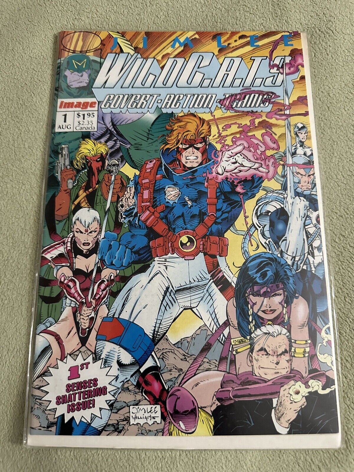 WildC.A.T.s: Covert Action Teams Comic Book #1, 1992, Jim Lee, New, Uncirculated