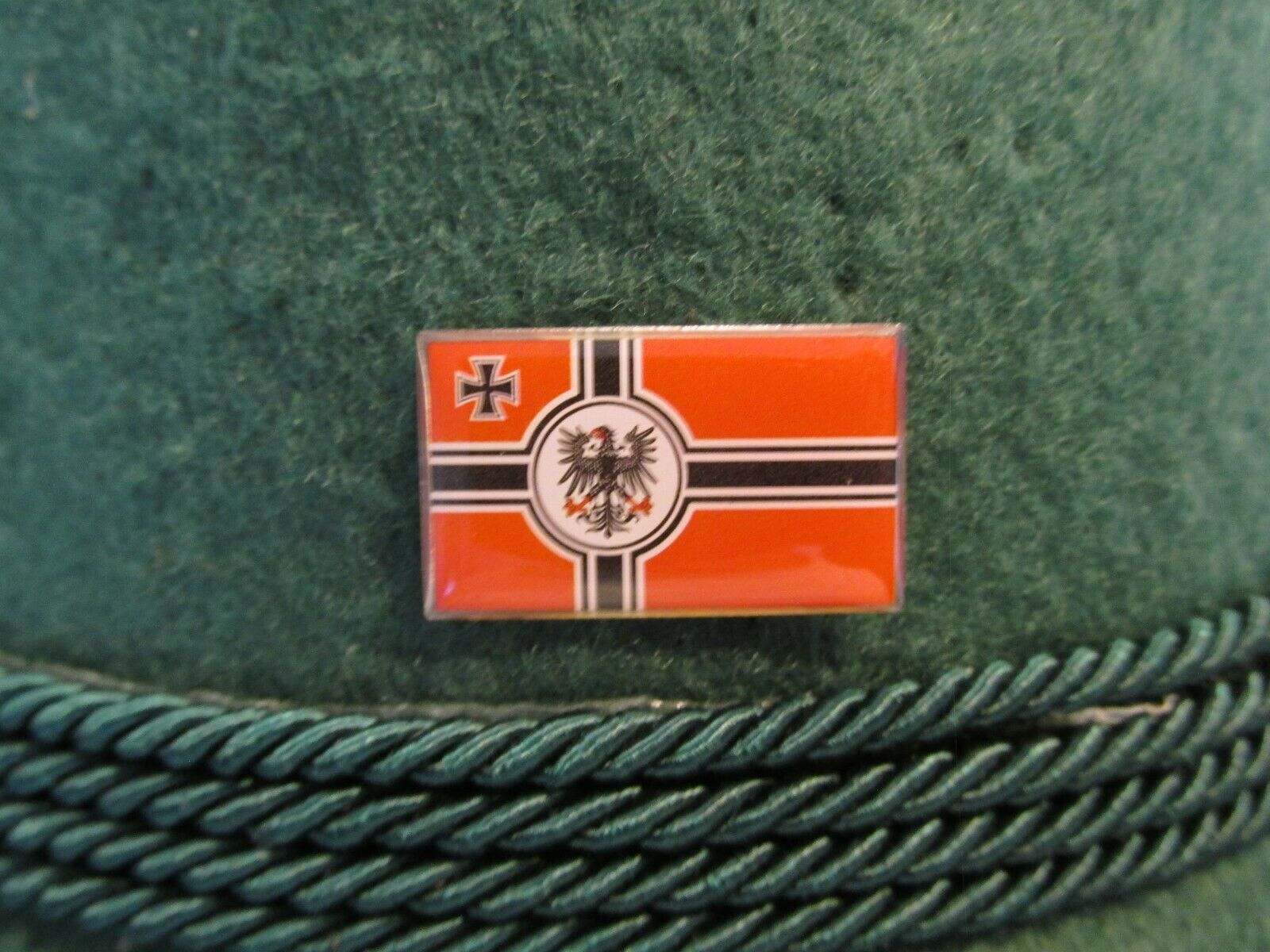 German Empire Flag with Iron Cross and Eagle Military/Oktoberfest Hat Pin